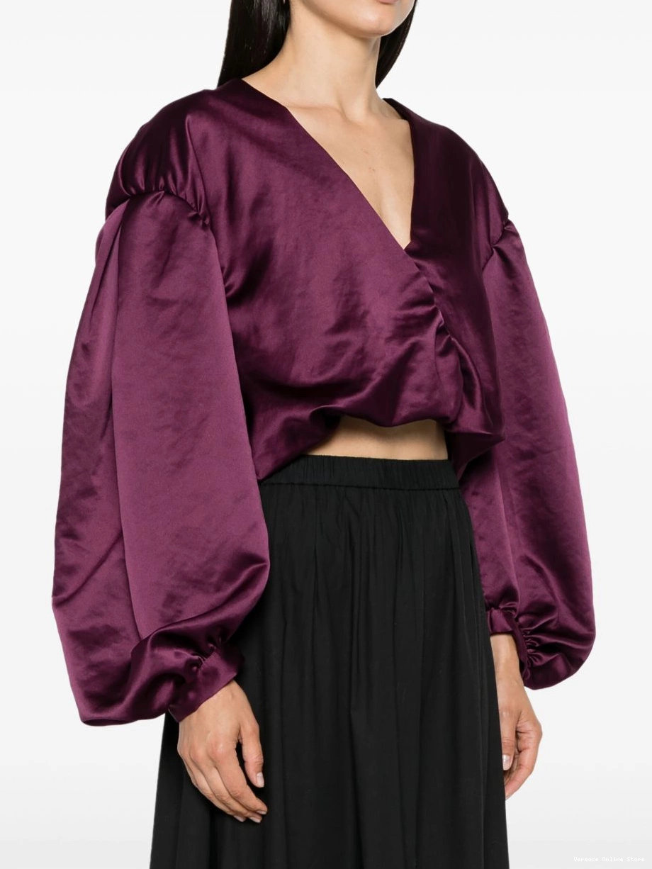 Affordable cropped blouse Versace Women V-neck 0505